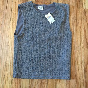 NWT crinkly taupe tank top